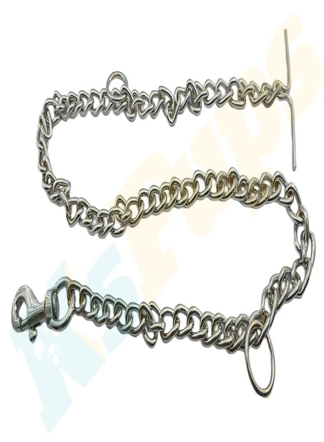 KsPups Heavy Weight I Stainless Steel Long Chain I for Heavy Dog Breeds Animals Silver I (L - 60 inch) Chain No-4 Weigth 950 Grams - Image 2